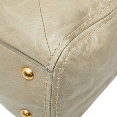 プラダ 三角ロゴプレート ハンドバッグ ショルダーバッグ 2WAY ベージュ レザー レディース PRADA 【中古】