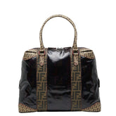 フェンディ ズッカ トートバッグ ハンドバッグ 8BL096 ブラウン エナメル PVC レディース FENDI 【中古】