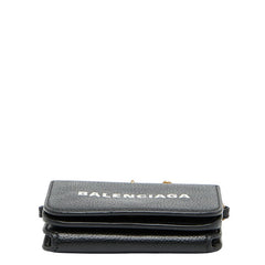 バレンシアガ チェーンミニウォレット 618145 ブラック レザー レディース BALENCIAGA 【中古】