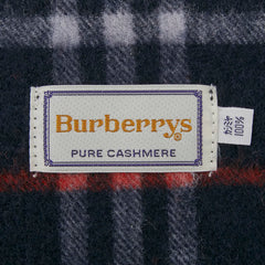 バーバリー ノバチェック マフラー ネイビー レッド カシミヤ レディース BURBERRY 【中古】