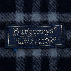 バーバリー ノバチェック マフラー ネイビー レッド ウール レディース BURBERRY 【中古】