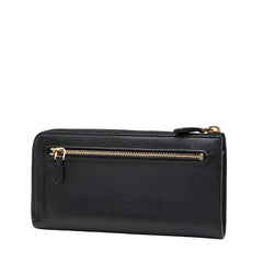 プラダ ロゴ 長財布 ブラック サフィアーノレザー レディース PRADA 【中古】