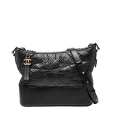 シャネル ガブリエル ドゥ シャネル チェーン ショルダーバッグ ブラック レザー レディース CHANEL 中古