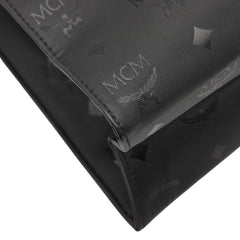 エム シー エム ヴィセトス トートバッグ ショルダーバッグ ブラック ナイロン レザー レディース MCM 中古
