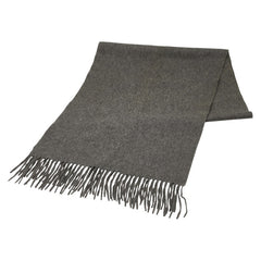 ヴェルサーチェ ロゴ刺繍 マフラー グレー カシミヤ レディース VERSACE 【中古】