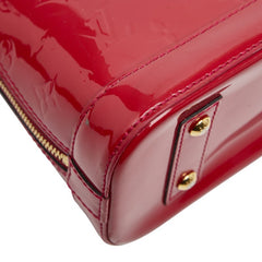 ルイ ヴィトン モノグラム ヴェルニ アルマBB ハンドバッグ ショルダーバッグ 2WAY M91606 ポムダムール レッド パテントレザー レディース LOUIS VUITTON 【中古】