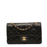 シャネル ココマーク マトラッセ23 ダブルフラップ チェーン ショルダーバッグ ブラック ラムスキン レディース CHANEL 【中古】