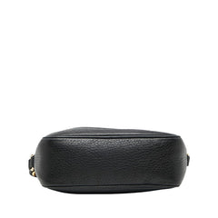 グッチ インターロッキングG ソーホー ディスコバッグ 斜め掛け ショルダーバッグ 308364 ブラック レザー レディース GUCCI 【中古】