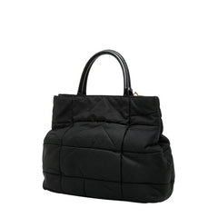 プラダ 三角ロゴプレート ハンドバッグ ショルダーバッグ 2WAY BN1596 ブラック ナイロン エナメル レディース PRADA 【中古】