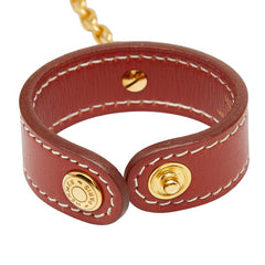 エルメス ノマド グローブホルダー ブラウン系 レザー メッキ レディース HERMES 【中古】