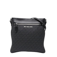 マイケルコース シグネチャー コニーショルダーバッグ 斜め掛け ブラック PVC レディース Michael Kors 【中古】