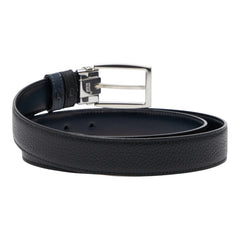 モンブラン リバーシブル ベルト ブラック ネイビー レザー メンズ MONTBLANC 【中古】