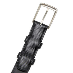 セリーヌ ベルト サイズ85 ブラック リザード型押し メンズ CELINE 【中古】