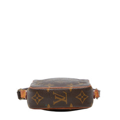ルイ ヴィトン モノグラム ミニダヌーブ 斜め掛け ショルダーバッグ M45268 ブラウン PVC レザー レディース LOUIS VUITTON 中古
