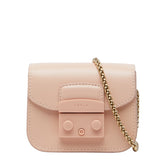 フルラ ミニメトロポリス チェーン ショルダーバッグ ポシェット ピンク レザー レディース Furla 中古