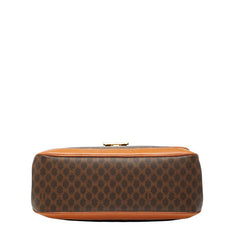 セリーヌ マカダム トップハンドル ハンドバッグ ブラウン PVC レザー レディース CELINE 【中古】