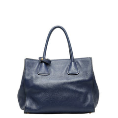 プラダ 三角ロゴプレート ハンドバッグ BN2795 ブルーエット カーフ レザー レディース PRADA 中古