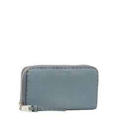 フェンディ セレリア ラウンドファスナー 長財布 8M0374 ブルー グレー レザー レディース FENDI 中古