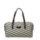 バレンシアガ BBロゴ トートバッグ ハンドバッグ ブラウン キャンバス レザー レディース BALENCIAGA 【中古】