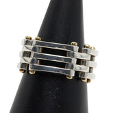 ティファニー ゲート リング 指輪 シルバー ゴールド SV925 シルバー K18YG イエローゴールド メンズ TIFFANY&Co. 【中古】