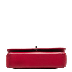 シャネル マトラッセ ココマーク チェーン 斜め掛け ショルダーバッグ レッド レザー レディース CHANEL 【中古】