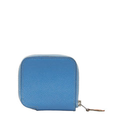 エルメス シルクイン コインケース 小銭入れ ブルー レザー レディース HERMES 中古