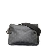 ルイ ヴィトン モノグラム エクリプス リバース トリオメッセンジャー ショルダーバッグ M69443 ブラック グレー PVC レザー レディース LOUIS VUITTON 【中古】