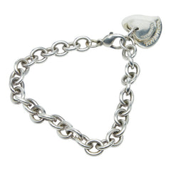 ティファニー リターン ダブルハート チェーン ブレスレット SV925 シルバー レディース TIFFANY&Co. 【中古】