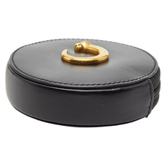 カルティエ パンテール ラウンド コインケース ブラック ゴールド レザー レディース CARTIER 【中古】