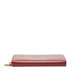 グッチ マイクログッチシマ ラブリー ラウンドファスナー 長財布 308005 ピンク エナメル レディース GUCCI 【中古】