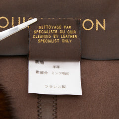 ルイ ヴィトン ジャケット サイズ38 ブラウン 羊革/ミンク レディース LOUIS VUITTON 【中古】