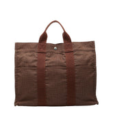エルメス エールライントートMM トートバッグ ブラウン キャンバス レディース HERMES 【中古】
