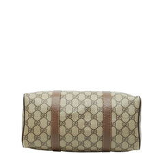 グッチ GGスプリーム シェリーライン ボストンバッグ ハンドバッグ 002 615 6838 ベージュ ブラウン PVC レザー レディース GUCCI 【中古】
