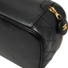 シャネル ビコローレ バニティバッグ ハンドバッグ ブラック ラムスキン レディース CHANEL 【中古】