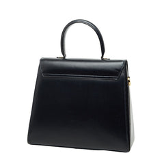 サルヴァトーレフェラガモ ガンチーニ ハンドバッグ ショルダーバッグ 2WAY ネイビー カーフレザー レディース Salvatore Ferragamo 【中古】
