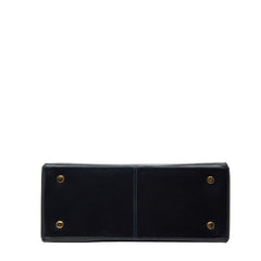 サルヴァトーレフェラガモ ガンチーニ ハンドバッグ ショルダーバッグ 2WAY ネイビー カーフレザー レディース Salvatore Ferragamo 【中古】