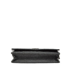 シャネル マトラッセ ツイード ココマーク チェーン ウォレット ショルダーバッグ ブラック レザー レディース CHANEL 【中古】