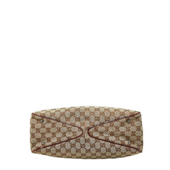 グッチ GGキャンバス トートバッグ ハンドバッグ ベージュ レッド キャンバス レザー レディース GUCCI 【中古】