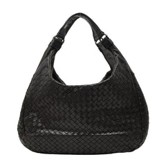 ボッテガヴェネタ イントレチャート カンパーナ ハンドバッグ ショルダーバッグ ブラック レザー レディース BOTTEGAVENETA 【中古】