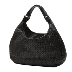 ボッテガヴェネタ イントレチャート カンパーナ ハンドバッグ ショルダーバッグ ブラック レザー レディース BOTTEGAVENETA 【中古】