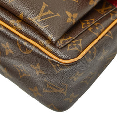 ルイ ヴィトン モノグラム ヴィバシテPM 斜め掛け ショルダーバッグ M51165 ブラウン PVC レザー レディース LOUIS VUITTON 【中古】