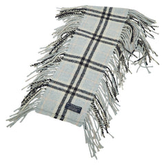 バーバリー チェック マフラー ライトブルー マルチカラー ウール アンゴラ カシミヤ レディース BURBERRY 【中古】