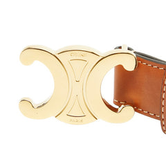セリーヌ トリオンフ ベルト サイズ:85 ブラウン レザー レディース CELINE 【中古】