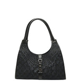 グッチ GGキャンバス ジャッキー ハンドバッグ ショルダーバッグ 002 1067 001364 ブラック キャンバス レザー レディース GUCCI 【中古】
