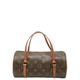 ルイ ヴィトン モノグラム パピヨン26 ハンドバッグ M51366 ブラウン PVC レザー レディース LOUIS VUITTON 中古