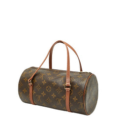 ルイ ヴィトン モノグラム パピヨン26 ハンドバッグ M51366 ブラウン PVC レザー レディース LOUIS VUITTON 中古