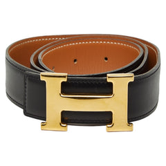 エルメス コンスタンス Hベルト リバーシブル ベルト サイズ:80 ブラック ブラウン ボックスカーフ メンズ HERMES 【中古】