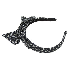 シャネル ココマーク カチューシャ ヘアアクセサリー ブラック ホワイト シルク レディース CHANEL 【中古】