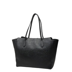 グッチ スウィング トートバッグ ショルダーバッグ 354397 ブラック レザー レディース GUCCI 【中古】