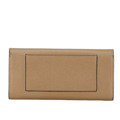 セリーヌ ラージフラップ 長財布 SPG5125 ベージュ レザー レディース CELINE 【中古】